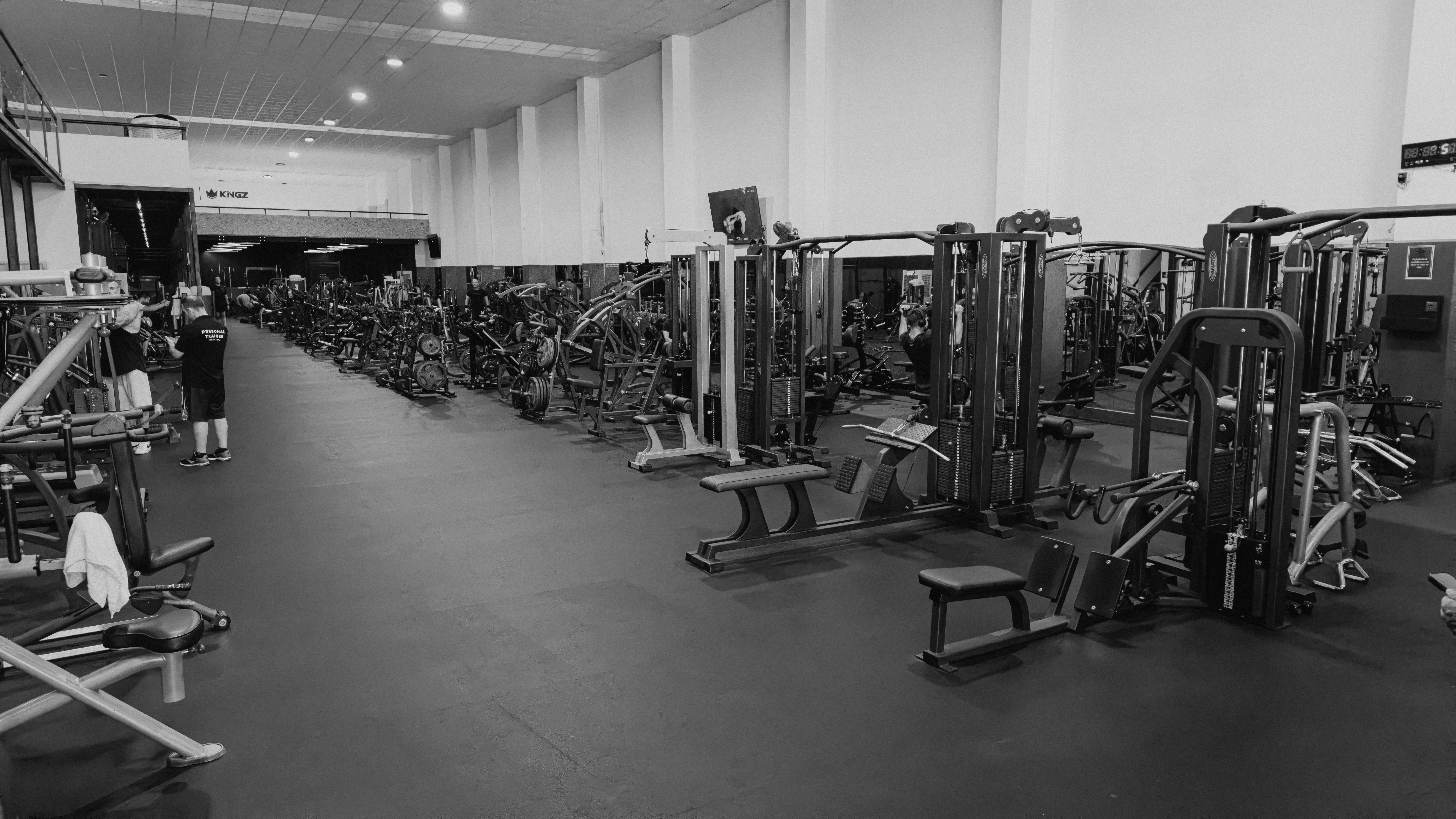 Vista ampla da Academia Workout
